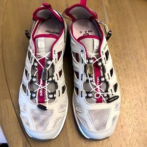 Salmon hiking shoes